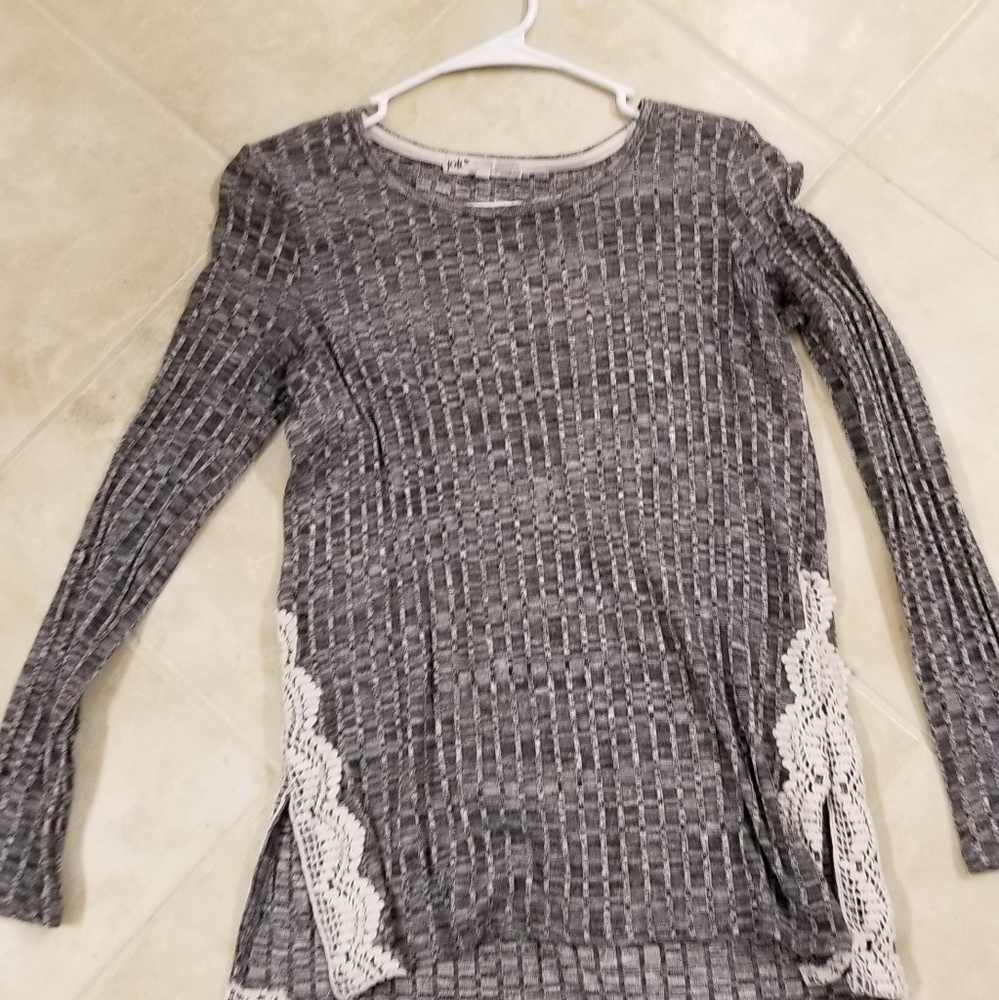 Lace side sweater